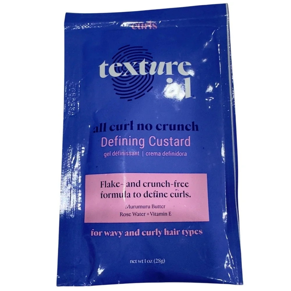 Texture ID All Curl No Crunch‎ Defining Custard 1oz Travel Size Packet Curls Gel